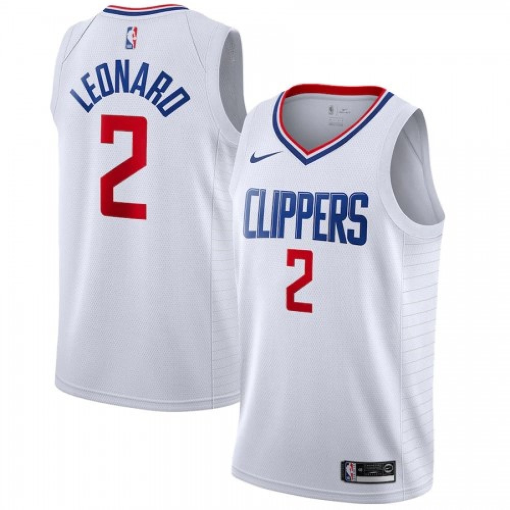Men's LA Clippers Kawhi Leonard #2 White 19-20 Swingman Jersey - Association Edition-Pro Kit Vault | Brand New 26/27 Sports Jerseys